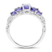 1.63 Carat Genuine Tanzanite .925 Sterling Silver Ring