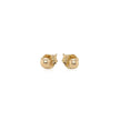 14k Yellow Gold Polished Round Stud Earrings