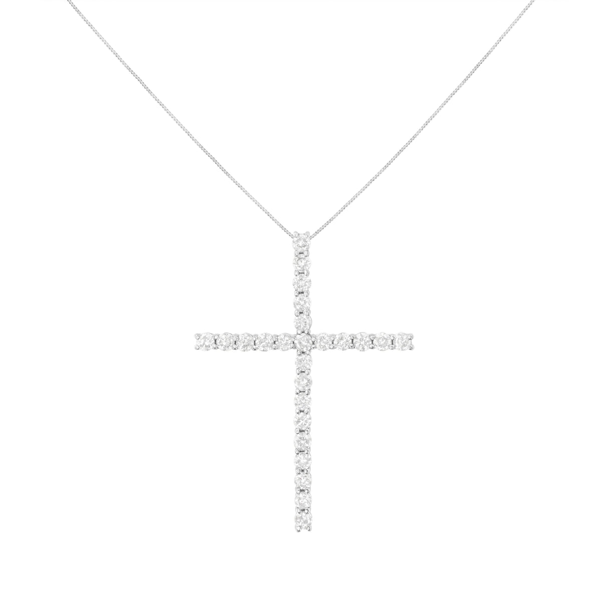 .925 Sterling Silver 3.0 Cttw Round Shape Diamond 1-1/2