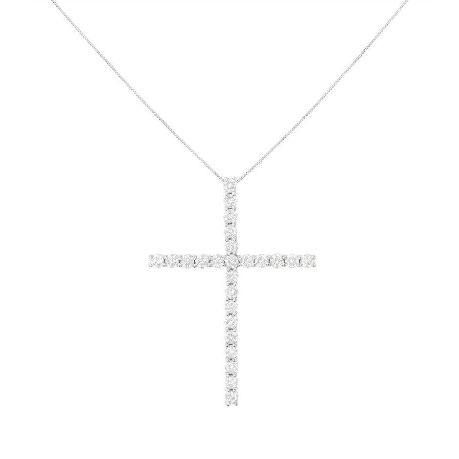 .925 Sterling Silver 3.0 Cttw Round Shape Diamond 1-1/2