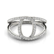 14k White Gold Diamond Loop Style Dual Band Ring (1/2 cttw)
