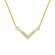 14K Yellow and White Gold 1/4 Cttw Princess Cut Diamond Channel-Set â€œVâ€ Shape 18