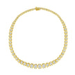 10K Yellow Gold 4 cttw Brilliant Round-Cut Diamond Graduating Riviera Statement Necklace (H-I Color, I2-I3 Clarity)