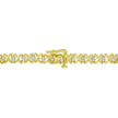 10K Yellow Gold 4 cttw Brilliant Round-Cut Diamond Graduating Riviera Statement Necklace (H-I Color, I2-I3 Clarity)