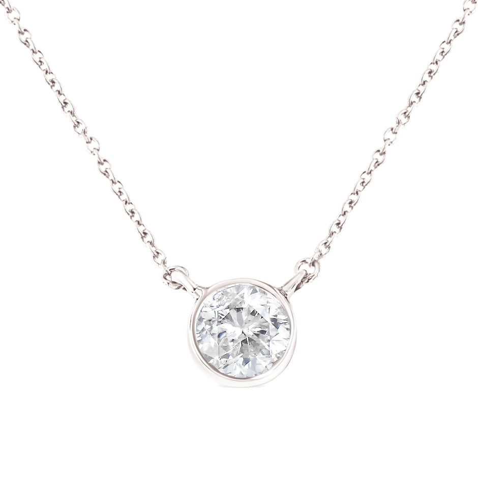 .925 Sterling Silver 1/2 Cttw Diamond Bezel 18