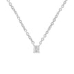 14K White Gold 1/5 Cttw Emerald Shape Solitaire Diamond 18