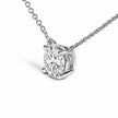 14K White Gold 1.00 Cttw Lab Grown Diamond Solitaire Pendant