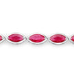 9.00 Carat Genuine Ruby 14K White Gold Bracelet - Bracelets - Custom Crafting Alliance, LLC