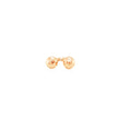 14k Rose Gold Ball Earrings with Faceted Texture