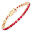 9.18 Carat Genuine Ruby 10K Yellow Gold Bracelet - Bracelets - Custom Crafting Alliance, LLC