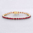 9.18 Carat Genuine Ruby 10K Yellow Gold Bracelet - Bracelets - Custom Crafting Alliance, LLC