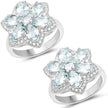 2.88 Carat Genuine Aquamarine .925 Sterling Silver Ring