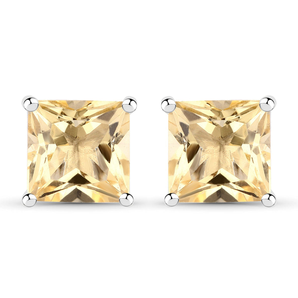 3.06 Carat Genuine Citrine .925 Sterling Silver Earrings