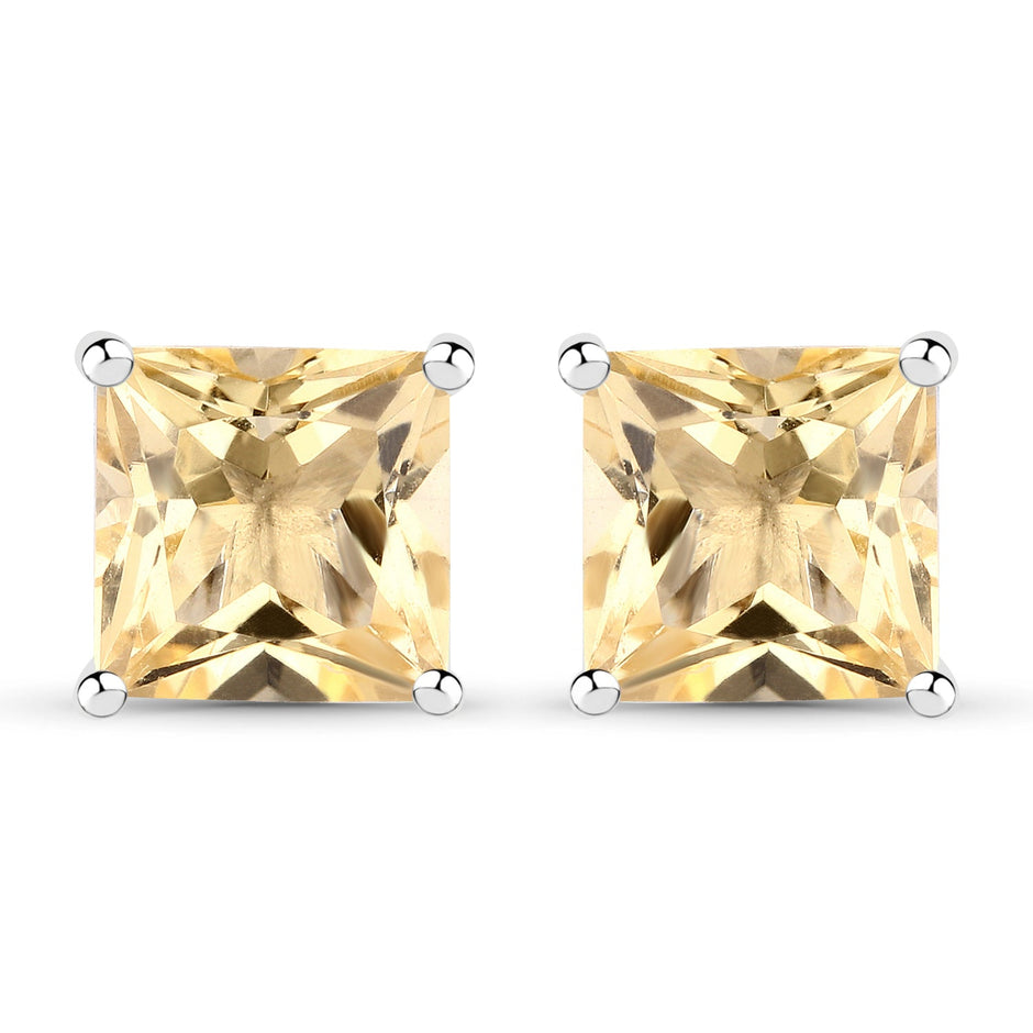 3.06 Carat Genuine Citrine .925 Sterling Silver Earrings