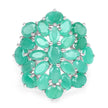 5.88 Carat Genuine Emerald .925 Sterling Silver Ring