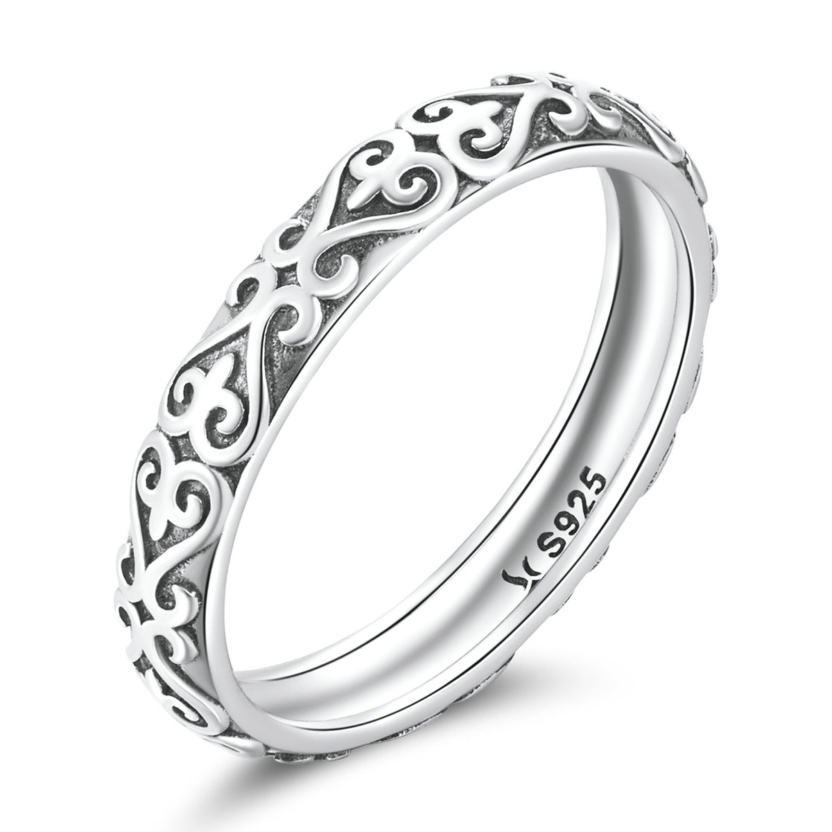 925 Oxidized Silver 0.3cm Ring Size 6.0 for Women - Rings - Custom Crafting Alliance, LLC