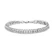 .925 Sterling Silver 1.0 Cttw Rose Cut Diamond Double-Link 7