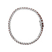 .925 Sterling Silver 10.0 Cttw Created Orange Garnet Tennis Bracelet - 7.25