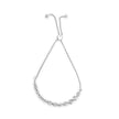 .925 Sterling Silver 1/10 Cttw Diamond Heart Link Bolo Bracelet (I-J Color, I2-I3 Clarity) - Bracelets - Custom Crafting Alliance, LLC