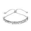 .925 Sterling Silver 1/10 Cttw Diamond X Link Bolo Bracelet (I-J Color, I2-I3 Clarity) - Bracelets - Custom Crafting Alliance, LLC