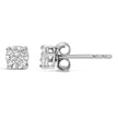 .925 Sterling Silver 1/10 Cttw Round Brilliant-Cut Lab Grown Diamond Miracle-Set Stud Earrings (F-G Color, VS1-VS2 Clarity) - Earrings - Custom Crafting Alliance, LLC