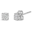 .925 Sterling Silver 1/10 Cttw Round Brilliant-Cut Lab Grown Diamond Miracle-Set Stud Earrings (F-G Color, VS1-VS2 Clarity) - Earrings - Custom Crafting Alliance, LLC