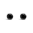 .925 Sterling Silver 1/2 Cttw Black Diamond Solitaire Stud Earrings - Earrings - Custom Crafting Alliance, LLC