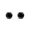 .925 Sterling Silver 1/2 Cttw Black Diamond Solitaire Stud Earrings - Earrings - Custom Crafting Alliance, LLC