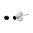 .925 Sterling Silver 1/2 Cttw Black Diamond Solitaire Stud Earrings - Earrings - Custom Crafting Alliance, LLC