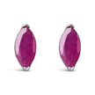 .925 Sterling Silver 1/2 Cttw Created Pink Ruby Gemstone Solitaire Stud Earrings - Earrings - Custom Crafting Alliance, LLC
