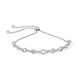 .925 Sterling Silver 1/2 Cttw Diamond Alternating Circle and Kite Link Adjustable Bolo Bracelet (I-J Color, I3 Clarity) - 4