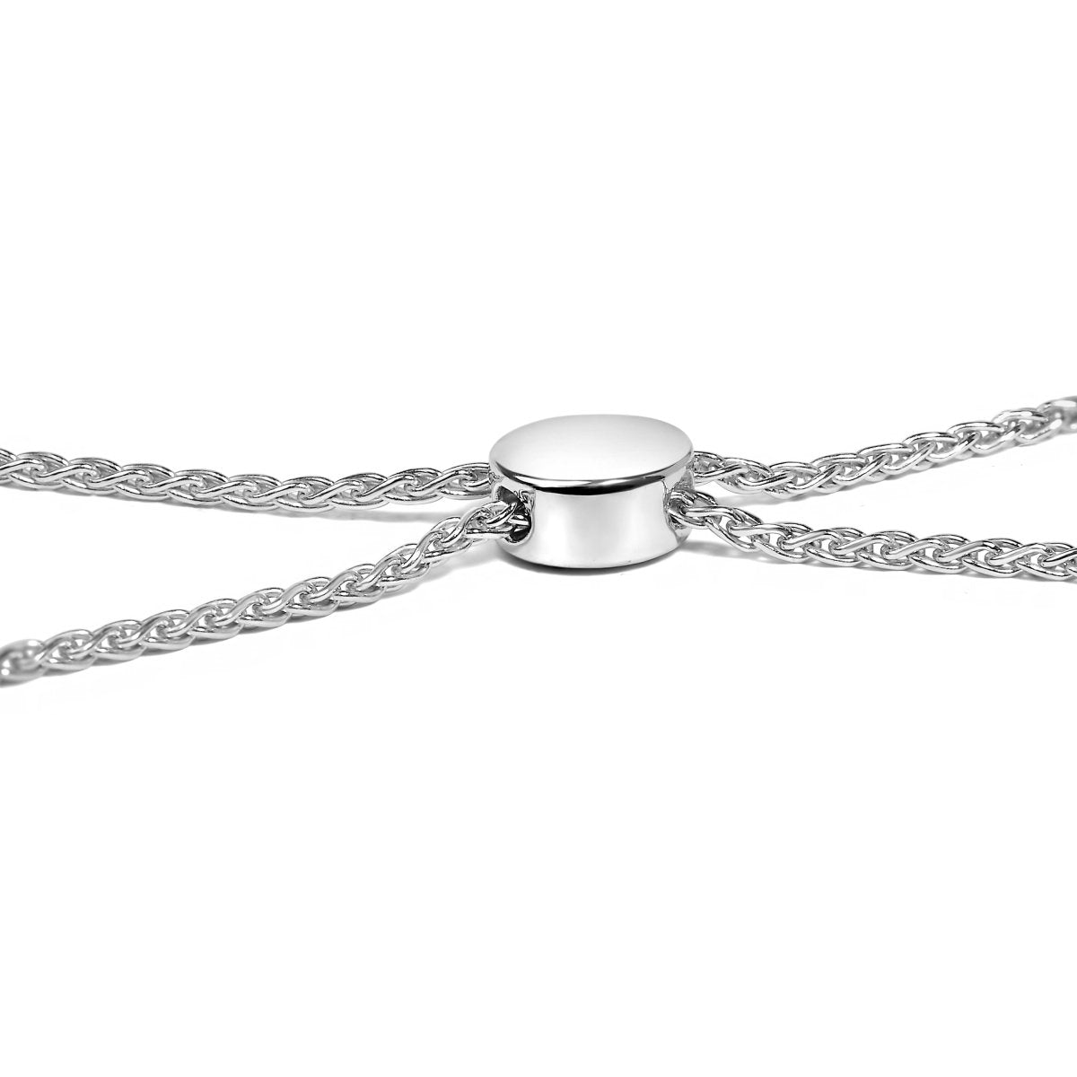 .925 Sterling Silver 1/2 Cttw Diamond Double Wave Bolo Bracelet - Bracelets - Custom Crafting Alliance, LLC