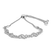 .925 Sterling Silver 1/2 Cttw Diamond Double Wave Bolo Bracelet - Bracelets - Custom Crafting Alliance, LLC