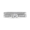 .925 Sterling Silver 1/3 Cttw Diamond Classic Engagement Ring Bridal Set with Milgrain (I-J Color, I3 Clarity) - Ring Size 7 - Rings - Custom Crafting Alliance, LLC