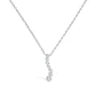 .925 Sterling Silver 1/4 Cttw Lab Grown Diamond Journey Pendant Necklace - 18