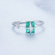 925 Sterling Silver 1.40mm Width CZ & Glass Ring Size 6 for Women - Rings - Custom Crafting Alliance, LLC