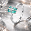 925 Sterling Silver 1.40mm Width CZ & Glass Ring Size 6 for Women - Rings - Custom Crafting Alliance, LLC