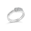 .925 Sterling Silver 1/5 Cttw Diamond ID and Cuban Link Band Ring (I-J Color, I2-I3 Clarity) - Ring Size 6 - Rings - Custom Crafting Alliance, LLC