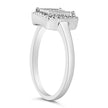 .925 Sterling Silver 1/5 Cttw Invisible Set Princess Cut Diamond Promise Ring with Beaded Halo (H-I Color, I1-I2 Clarity) - Ring Size 7 - Rings - Custom Crafting Alliance, LLC