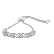 .925 Sterling Silver 1/6 Cttw Diamond X and O Bolo Bracelet - Bracelets - Custom Crafting Alliance, LLC