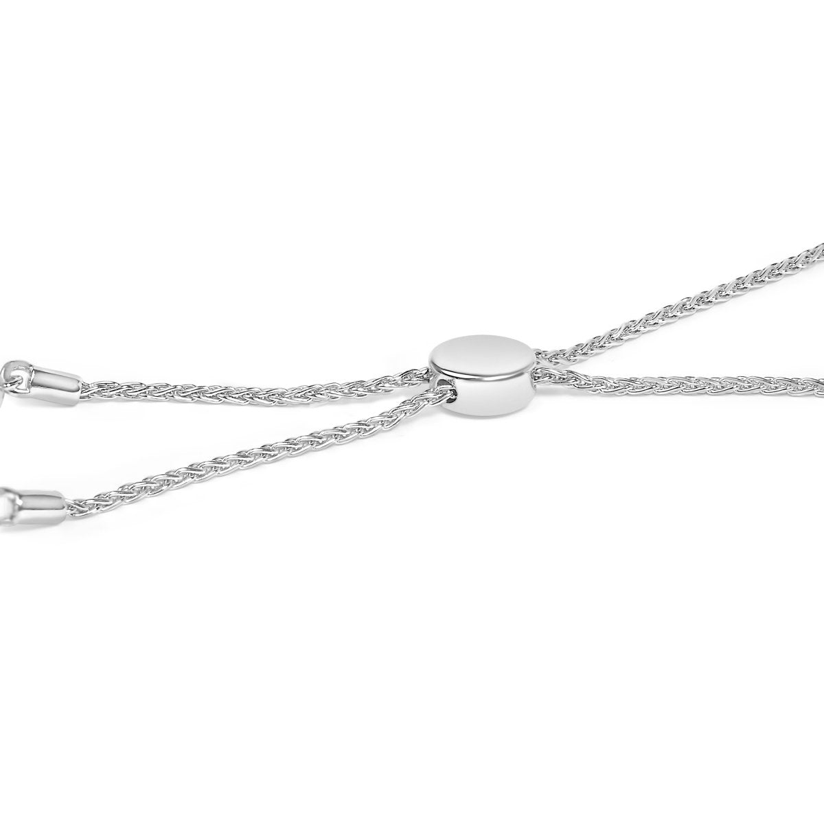.925 Sterling Silver 1/6 Cttw Diamond X and O Bolo Bracelet - Bracelets - Custom Crafting Alliance, LLC