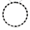 .925 Sterling Silver 3.0 Cttw Alternating Black and White Diamond Open Hoop Circle Pendant Necklace (H-I Color, I3 Clarity) - 18