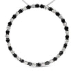 .925 Sterling Silver 3.0 Cttw Alternating Black and White Diamond Open Hoop Circle Pendant Necklace (H-I Color, I3 Clarity) - 18