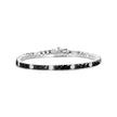 .925 Sterling Silver 3.0 Cttw Black and White Diamond Tennis Bracelet (I-J Color, I2-I3 Clarity) - 7.25