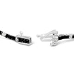 .925 Sterling Silver 3.0 Cttw Black and White Diamond Tennis Bracelet (I-J Color, I2-I3 Clarity) - 7.25