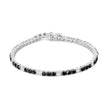 .925 Sterling Silver 3.0 Cttw Black and White Diamond Tennis Bracelet (I-J Color, I2-I3 Clarity) - 7.25
