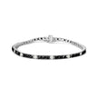 .925 Sterling Silver 3.0 Cttw Black and White Diamond Tennis Bracelet (I-J Color, I2-I3 Clarity) - 7.25