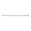 .925 Sterling Silver 3.0 Cttw Diamond Halo Square Shape Link Bracelet (I-J Color, I3 Clarity) - 7.25