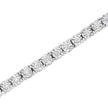 .925 Sterling Silver 3.0 Cttw Lab Grown Diamond Illusion-Set Miracle Plate Tennis Bracelet - Bracelets - Custom Crafting Alliance, LLC