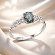 925 Sterling Silver Agate and CZ Pendant Ring Size 6 for Women - Rings - Custom Crafting Alliance, LLC